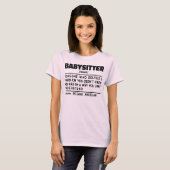 T-shirt Babysitter Noun Définition Travailleur de garderie (Devant entier)