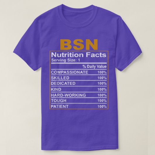 T-shirt Baccalauréat En Sciences En Infirmière Nurse Nutri (Design devant)