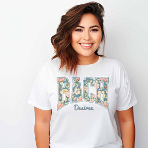 T-shirt BACH Skyline Blue Retro Floral