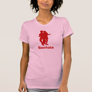 T-shirt Bachata Bachata Danseuses Latine Silhouette Pink T
