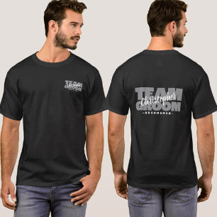 T-shirt Bachelor Party Groomsman's Name Team Groom Custom
