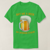 T-shirt Bachelor party menx27s JGA m'acheter une bière (Design devant)