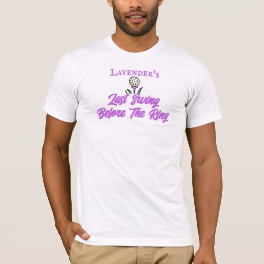 T-shirt Bachelor Party ou Mariage Weekend Golf Lavender (Devant)