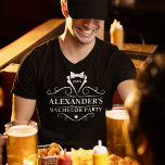 T-shirt Bachelor Party Tuxedo Nom de la Cravate<br><div class="desc">Bachelor Party Tuxedo Cravate T-shirt noir</div>