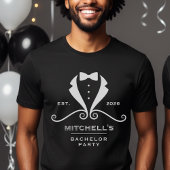 T-shirt Bachelor Party Tuxedo Suit Bowtie Black Wedding
