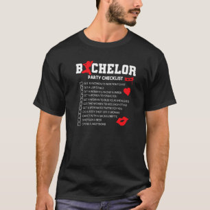 T-shirt Bachelor Supplies Party Checklist Groom Groomsmen