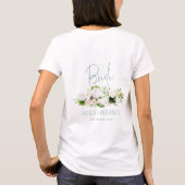 T-shirt Bachelorette à mariée florale tropicale (Dos)