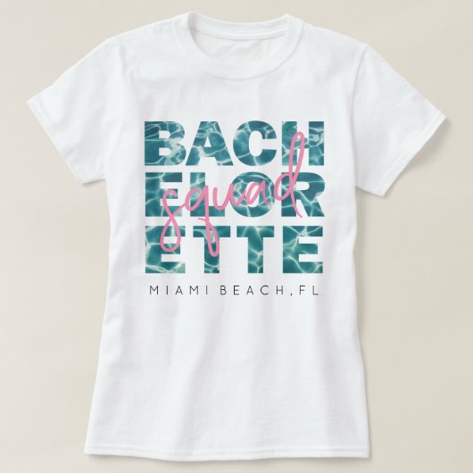 T-shirt Bachelorette de bachelorette et de squad Tropical (Design devant)