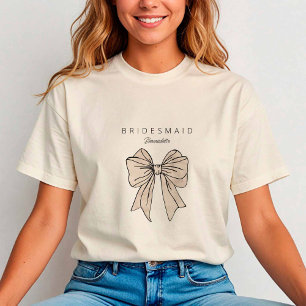 T-shirt Bachelorette de femme de chambre de crème d'aquare