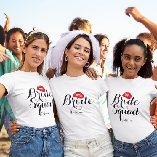 T-shirt Bachelorette de la brigade des lèvres à morsures p