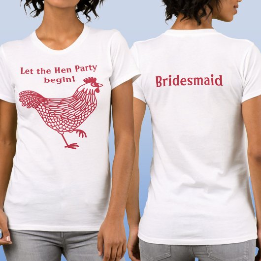 T-shirt Bachelorette de la fête de Hen