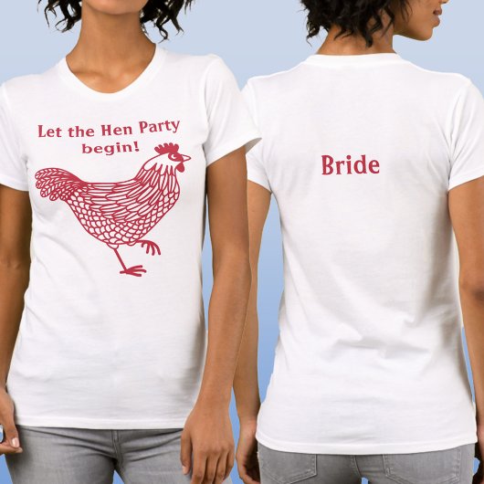 T-shirt Bachelorette du parti Hen