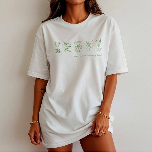 T-shirt Bachelorette Martini verte