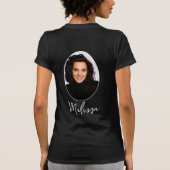 T-shirt Bachelorette Parti Photo Et Nom Noir (Dos)