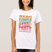 T-shirt Bachelorette Parti Super Rétro Wavy Bridesmaid (Devant)