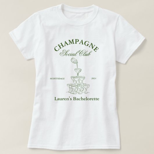 T-shirt Bachelorette Social Club (Design devant)