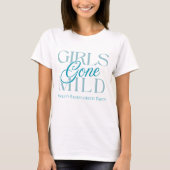 T-shirt Bachelorette Spa moderne des filles bleues (Devant)