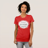 T-shirt bachelorette votre image ici, photo texte personna (Devant entier)