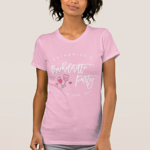 T-shirt Bachelorte Rose Et Blanc