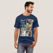 T-shirt Back | Modern Holiday Family Photo Collage (Devant entier)