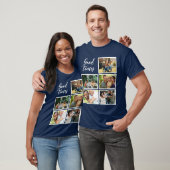T-shirt Back | Modern Holiday Family Photo Collage (Unisexe)
