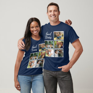 T-shirt Back   Modern Holiday Family Photo Collage