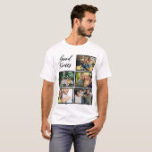T-shirt Back | Modern Holiday Family Photo Collage (Devant entier)
