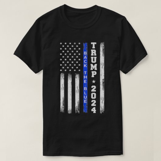T-shirt Back The Blue Thin Line Americ (Design devant)