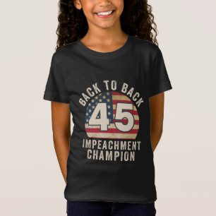 T-Shirt Back to Back Impeachment Champ American Flag Vinta