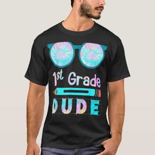 T-shirt Back to School 1st Grade Dude (Devant)