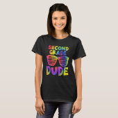 T-shirt Back To School 2nd Second Grade Dude Tie Dye Sungl (Devant entier)