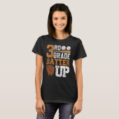 T-shirt Back To School 3rd Grade Students Baseball Batter (Devant entier)