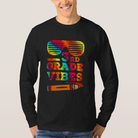 T-shirt Back To School 3rd Grade Vibes  Third Grade Tee (Devant)