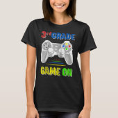 T-shirt Back to School 3rd Third Grade Gamer Video Game K (Devant)