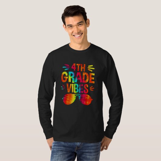 T-shirt Back To School 4th Grade Vibes First Day Teacher (Devant entier)