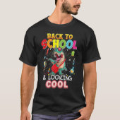 T-shirt Back to School and Looking Cool Dinosaur Rex Kid S (Devant)