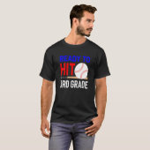 T-shirt Back To School Baseball Ready To Hit 3rd Grade Stu (Devant entier)