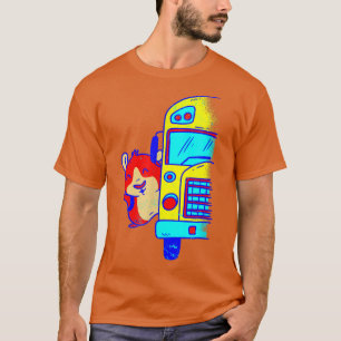 T-shirt back to school bus Guinea Pig cute 