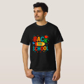 T-shirt Back to School" Colorful Pencil & Apple Graphic (Devant entier)