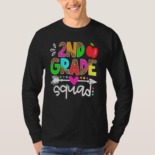 T-shirt Back To School First Day Of 2nd Grade Squad Teache (Devant)