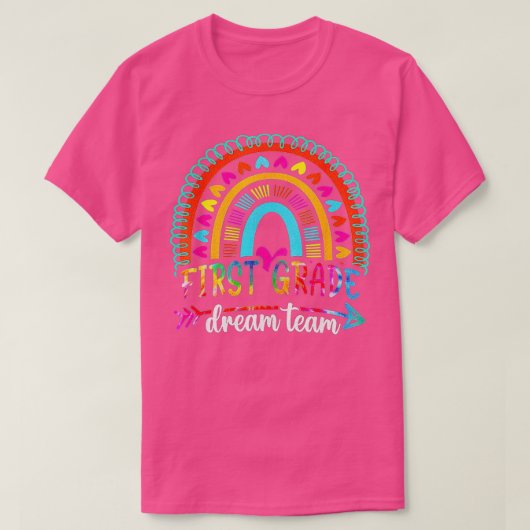 T-shirt Back To School First Grade Dream Team Students Tea (Design devant)