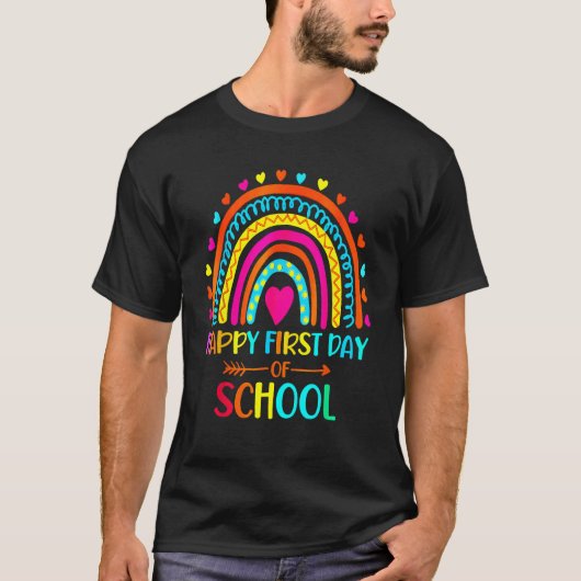 T-shirt Back To School Funny Happy First Day Of School For (Devant)