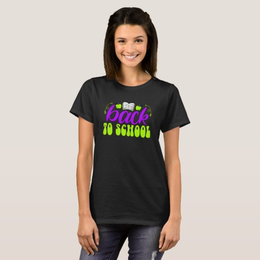 T-shirt Back to School Green Apples (Devant entier)