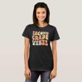 T-shirt Back To School Groovy Second Grade Vibes 2nd Grade (Devant entier)