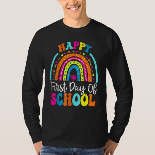T-shirt Back To School  Happy First Day Of School For Teac (Devant)