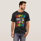 T-shirt Back To School Happy First Day Of School Teacher S (Devant entier)