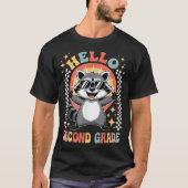 T-shirt Back To School Hello 2Nd Grade Raccoon Second (Devant)