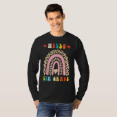 T-shirt Back To School Hello Fifth 5th Grade Rainbow Leopa (Devant entier)