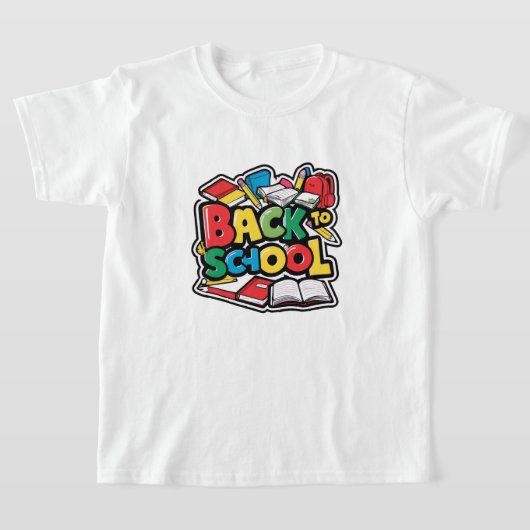T-shirt Back to School Illustration – Colorful Cartoon (Poser)