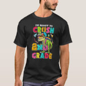 T-shirt Back To School I'm Ready To Crush 2nd Grade Dinosa (Devant)